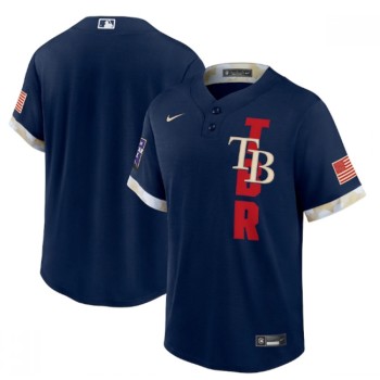 Men's Tampa Bay Rays Blank 2021 Navy All-Star Cool Base Stitched MLB Jersey Men's Tampa Bay Rays Blank 2021 Navy All-Star Cool Base Stitched MLB Jersey