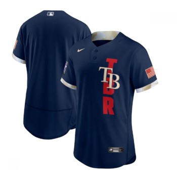 Men's Tampa Bay Rays Blank 2021 Navy All-Star Flex Base Stitched MLB Jersey Men's Tampa Bay Rays Blank 2021 Navy All-Star Flex Base Stitched MLB Jersey