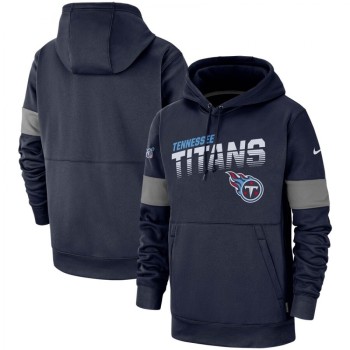 Men's Tennessee Titans 2019 Navy 100th Season Sideline Team Logo Performance Pullover Hoodie Men's Tennessee Titans 2019 Navy 100th Season Sideline Team Logo Performance Pullover Hoodie