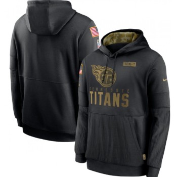 Men's Tennessee Titans 2020 Black Salute to Service Sideline Performance Pullover Hoodie Men's Tennessee Titans 2020 Black Salute to Service Sideline Performance Pullover Hoodie