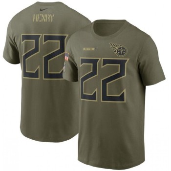 Men's Tennessee Titans #22 Derrick Henry 2021 Olive Salute To Service Legend Performance T-Shirt Men's Tennessee Titans #22 Derrick Henry 2021 Olive Salute To Service Legend Performance T-Shirt