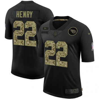 Men's Tennessee Titans #22 Derrick Henry Black Camo Salute To Service Limited Stitched Jersey Men's Tennessee Titans #22 Derrick Henry Black Camo Salute To Service Limited Stitched Jersey