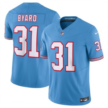 Men's Tennessee Titans #31 Kevin Byard Light Blue 2023 F.U.S.E. Vapor Limited Throwback Stitched Football Jersey Men's Tennessee Titans #31 Kevin Byard Light Blue 2023 F.U.S.E. Vapor Limited Throwback Stitched Football Jersey