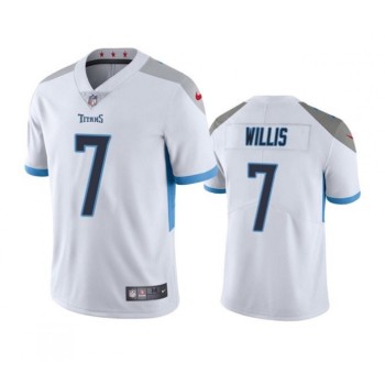 Men's Tennessee Titans #7 Malik Willis White Vapor Untouchable Stitched Jersey Men's Tennessee Titans #7 Malik Willis White Vapor Untouchable Stitched Jersey