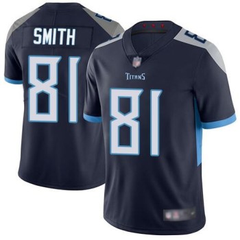 Men's Tennessee Titans #81 Jonnu Smith 2019 Navy Vapor Untouchable Limited Stitched NFL Jersey Men's Tennessee Titans #81 Jonnu Smith 2019 Navy Vapor Untouchable Limited Stitched NFL Jersey