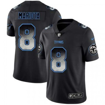 Men's Tennessee Titans #8 Marcus Mariota Black 2019 Smoke Fashion Limited Stitched NFL Jersey Men's Tennessee Titans #8 Marcus Mariota Black 2019 Smoke Fashion Limited Stitched NFL Jersey