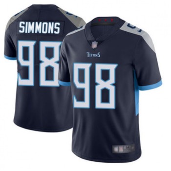Men's Tennessee Titans #98 Jeffery Simmons Navy Vapor Untouchable Limited Stitched Jersey Men's Tennessee Titans #98 Jeffery Simmons Navy Vapor Untouchable Limited Stitched Jersey