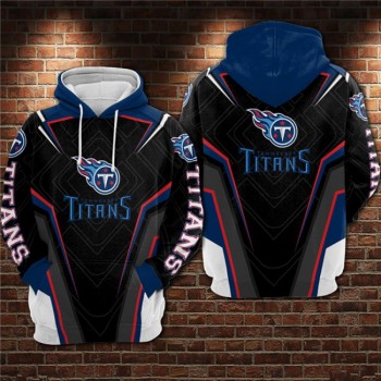 Men's Tennessee Titans Black/Blue 3D All Over Print Pullover Hoodie Men's Tennessee Titans Black/Blue 3D All Over Print Pullover Hoodie