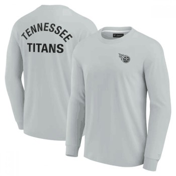 Men's Tennessee Titans Grey Signature Unisex Super Soft Long Sleeve T-Shirt Men's Tennessee Titans Grey Signature Unisex Super Soft Long Sleeve T-Shirt