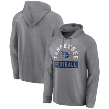 Men's Tennessee Titans Heathered Gray No Time Off Raglan Pullover Hoodie Men's Tennessee Titans Heathered Gray No Time Off Raglan Pullover Hoodie