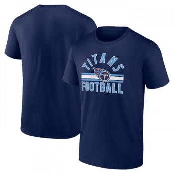 Men's Tennessee Titans Navy Arch Stripe T-Shirt Men's Tennessee Titans Navy Arch Stripe T-Shirt
