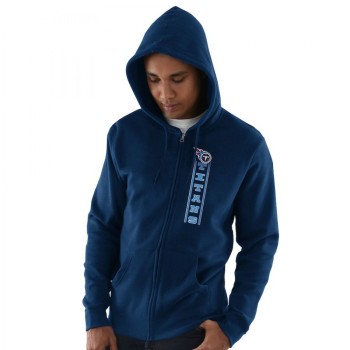 Men's Tennessee Titans Navy Hook and Ladder Full-Zip NFL Hoodie Men's Tennessee Titans Navy Hook and Ladder Full-Zip NFL Hoodie
