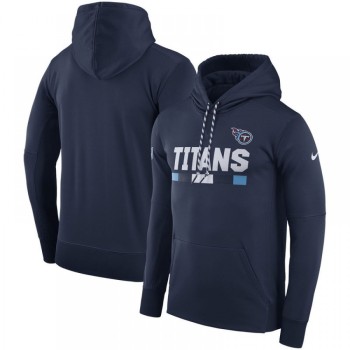 Men's Tennessee Titans Navy Sideline Team Name Performance Pullover Hoodie Men's Tennessee Titans Navy Sideline Team Name Performance Pullover Hoodie