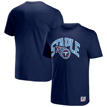 Men's Tennessee Titans x Staple Navy Logo Lockup T-Shirt Men's Tennessee Titans x Staple Navy Logo Lockup T-Shirt