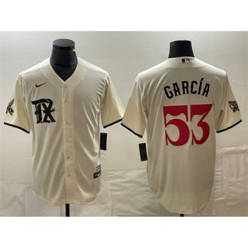 Men's Texas Rangers #53 Adolis Garcia Cream City Connect Cool Base Stitched Baseball Jersey