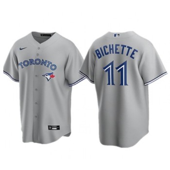 Men's Toronto Blue Jays #11 Bo Bichette Gray Cool Base Stitched MLB Jersey Men's Toronto Blue Jays #11 Bo Bichette Gray Cool Base Stitched MLB Jersey