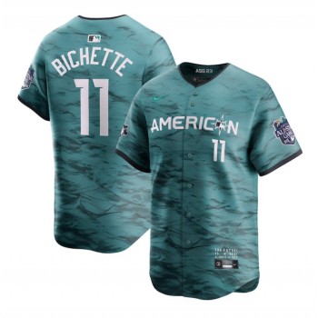 Men's Toronto Blue Jays #11 Bo Bichette Teal 2023 All-star Cool Base Stitched Jersey Men's Toronto Blue Jays #11 Bo Bichette Teal 2023 All-star Cool Base Stitched Jersey