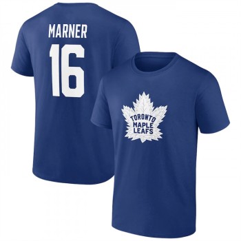 Men's Toronto Maple Leafs #16 Mitchell Marner Blue T-Shirt Men's Toronto Maple Leafs #16 Mitchell Marner Blue T-Shirt