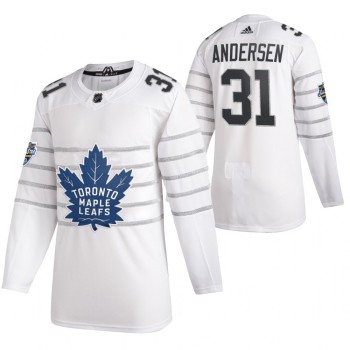 Men's Toronto Maple Leafs #31 Frederik Andersen 2020 White All Star Stitched NHL Jersey Men's Toronto Maple Leafs #31 Frederik Andersen 2020 White All Star Stitched NHL Jersey