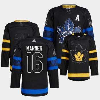 Men's Toronto Maple Leafs Black #16 Mitchell Marner Alternate Premier Breakaway Reversible Stitched Jersey Men's Toronto Maple Leafs Black #16 Mitchell Marner Alternate Premier Breakaway Reversible Stitched Jersey