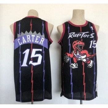 Men's Toronto Raptors #15 Vince Carter Black Throwback Stitched Jersey Men's Toronto Raptors #15 Vince Carter Black Throwback Stitched Jersey