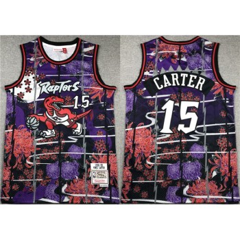 Men's Toronto Raptors #15 Vince Carter Purple/Red Throwback Stitched Jersey Men's Toronto Raptors #15 Vince Carter Purple/Red Throwback Stitched Jersey