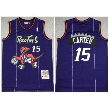 Men's Toronto Raptors #15 Vince Carter Purple Throwback Stitched Jersey Men's Toronto Raptors #15 Vince Carter Purple Throwback Stitched Jersey