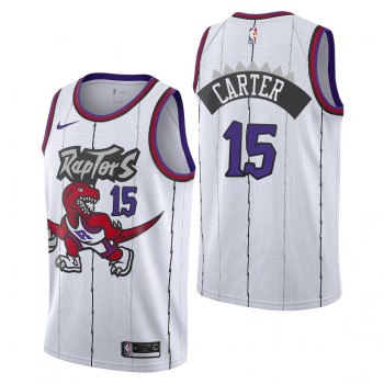 Men's Toronto Raptors #15 Vince Carter White Swingman Stitched NBA Jersey Men's Toronto Raptors #15 Vince Carter White Swingman Stitched NBA Jersey
