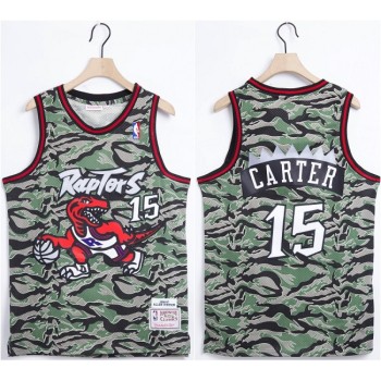Men's Toronto Raptors #15 Vince Carter Woodland Camo Swingman Throwback Stitched Jersey Men's Toronto Raptors #15 Vince Carter Woodland Camo Swingman Throwback Stitched Jersey