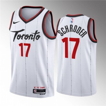 Men's Toronto Raptors #17 Dennis Schroder White 2023/24 Association Edition Stitched Basketball Jersey Men's Toronto Raptors #17 Dennis Schroder White 2023/24 Association Edition Stitched Basketball Jersey
