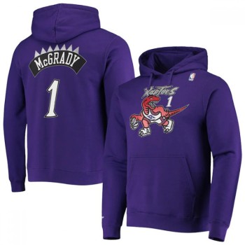 Men's Toronto Raptors #1 Tracy McGrady 2021 Purple Pullover Hoodie Men's Toronto Raptors #1 Tracy McGrady 2021 Purple Pullover Hoodie