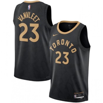 Men's Toronto Raptors #23 Fred VanVleet 2022/23 City Edition Black Stitched Basketball Jersey Men's Toronto Raptors #23 Fred VanVleet 2022/23 City Edition Black Stitched Basketball Jersey