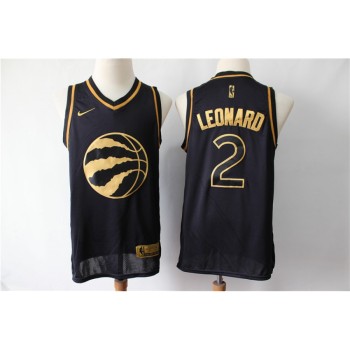 Men's Toronto Raptors #2 Kawhi Leonard Black Gold Stitched NBA Jersey Men's Toronto Raptors #2 Kawhi Leonard Black Gold Stitched NBA Jersey