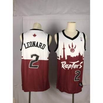 Men's Toronto Raptors #2 Kawhi Leonard White/Red 2019 City Edition Swingman Stitched NBA Jersey Men's Toronto Raptors #2 Kawhi Leonard White/Red 2019 City Edition Swingman Stitched NBA Jersey