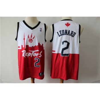 Men's Toronto Raptors #2 Kawhi Leonard White/Red 2019 City Edition Swingman Stitched NBA Jersey Men's Toronto Raptors #2 Kawhi Leonard White/Red 2019 City Edition Swingman Stitched NBA Jersey