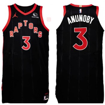 Men's Toronto Raptors #3 OG Anunoby Black Stitched NBA Jersey Men's Toronto Raptors #3 OG Anunoby Black Stitched NBA Jersey