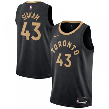 Men's Toronto Raptors #43 Pascal Siakam 2022/23 City Edition Black Stitched Basketball Jersey Men's Toronto Raptors #43 Pascal Siakam 2022/23 City Edition Black Stitched Basketball Jersey