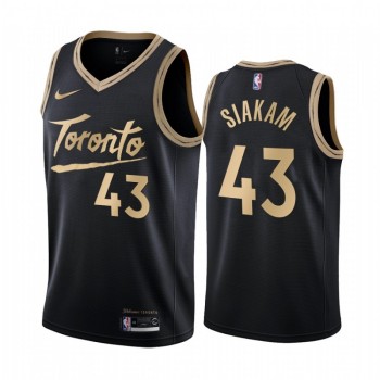 Men's Toronto Raptors #43 Pascal Siakam Black City Edition Stitched Jersey Men's Toronto Raptors #43 Pascal Siakam Black City Edition Stitched Jersey