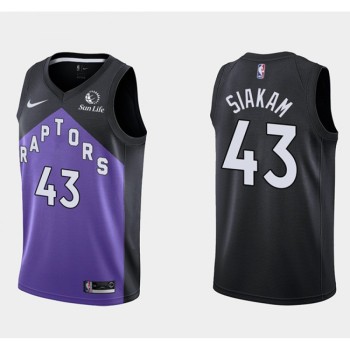 Men's Toronto Raptors #43 Pascal Siakam Purple And Black Stitched NBA Jersey Men's Toronto Raptors #43 Pascal Siakam Purple And Black Stitched NBA Jersey