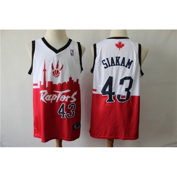 Men's Toronto Raptors #43 Pascal Siakam White/Red 2019 City Edition Swingman Stitched NBA Jersey Men's Toronto Raptors #43 Pascal Siakam White/Red 2019 City Edition Swingman Stitched NBA Jersey