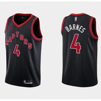 Men's Toronto Raptors #4 Scottie Barnes Black Statement Edition Stitched Basketball Jersey Men's Toronto Raptors #4 Scottie Barnes Black Statement Edition Stitched Basketball Jersey