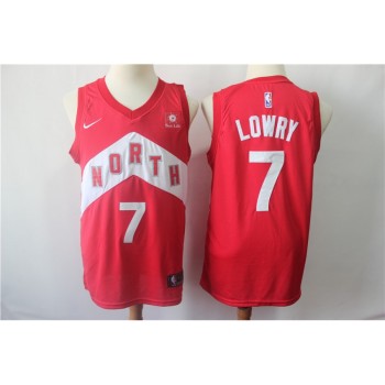 Men's Toronto Raptors #7 Kyle Lowry Red 2018/19 Earned Edition Swingman Stitched NBA Jersey Men's Toronto Raptors #7 Kyle Lowry Red 2018/19 Earned Edition Swingman Stitched NBA Jersey