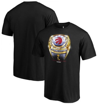 Men's Toronto Raptors Black 2019 NBA Finals Champions Bling Beauty Ring T-Shirt Men's Toronto Raptors Black 2019 NBA Finals Champions Bling Beauty Ring T-Shirt
