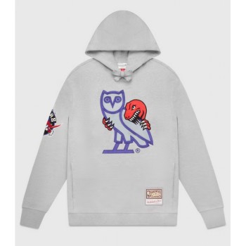 Men's Toronto Raptors OVO Jurassic Park OG Owl Grey Hoodie Men's Toronto Raptors OVO Jurassic Park OG Owl Grey Hoodie