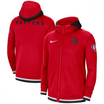 Men's Toronto Raptors Red 75th Anniversary Performance Showtime Full-Zip Hoodie Jacket Men's Toronto Raptors Red 75th Anniversary Performance Showtime Full-Zip Hoodie Jacket