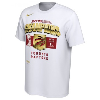 Men's Toronto Raptors White 2019 NBA Finals Champions Locker Room T-Shirt Men's Toronto Raptors White 2019 NBA Finals Champions Locker Room T-Shirt