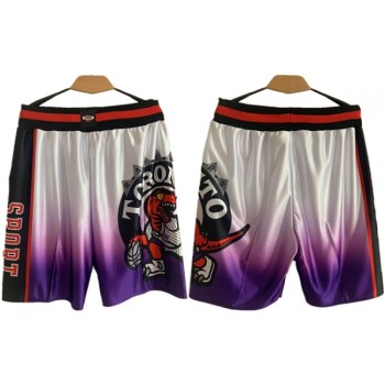 Men's Toronto Raptors White/Purple Shorts (Run Small) Men's Toronto Raptors White/Purple Shorts (Run Small)