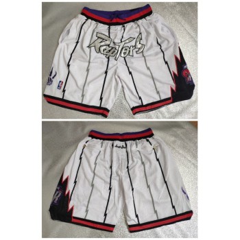 Men's Toronto Raptors White Shorts (Run Small) Men's Toronto Raptors White Shorts (Run Small)