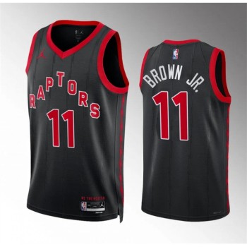 Men's Toronto Raptors #11 Bruce Brown Jr Black Statement Edition Basketball Jersey Men's Toronto Raptors #11 Bruce Brown Jr Black Statement Edition Basketball Jersey