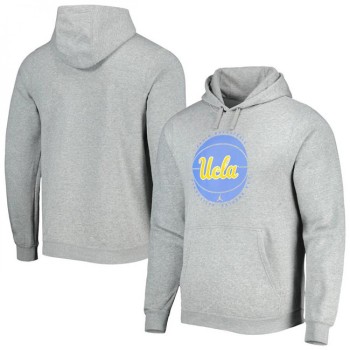 Men's UCLA Bruins Grey Basketball Pullover Hoodie Men's UCLA Bruins Grey Basketball Pullover Hoodie